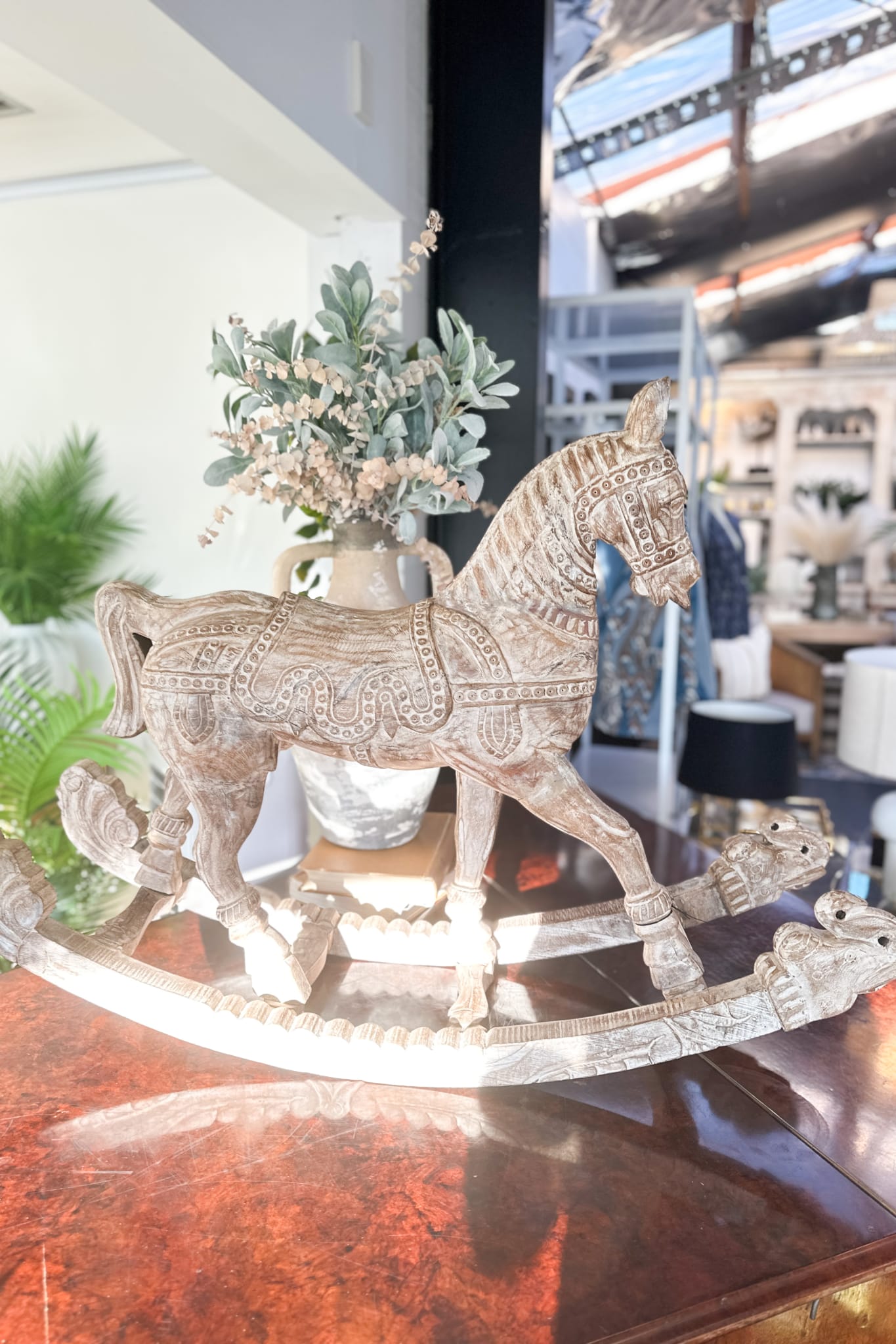 Original Wooden Rocking Horse Magpie Style