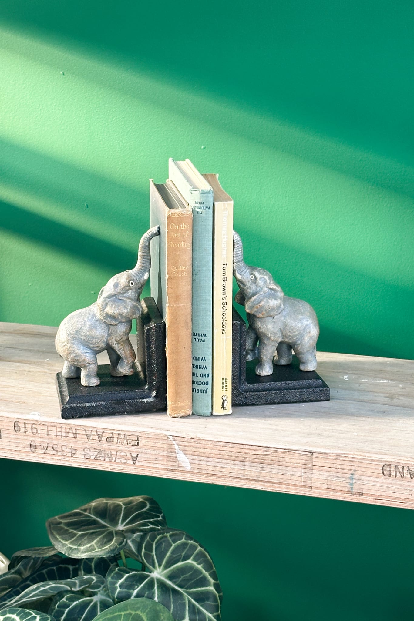 Elephant Bookends with Base - Cast Iron - Magpie Style