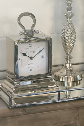 Clock, Small - Chrome Step Base