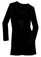 PAULA RYAN ESSENTIALS Easy Fit Scoop Neck Long Top - Merino - Paula Ryan