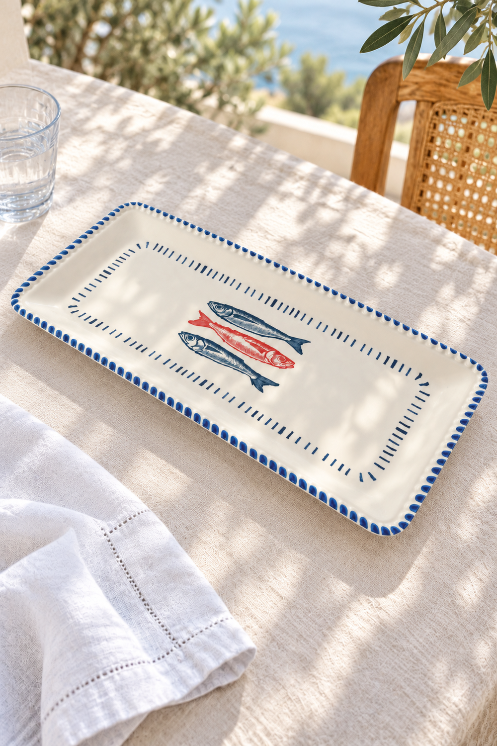 Multicolour Sardine Rectangular Platter – Nautical Melamine