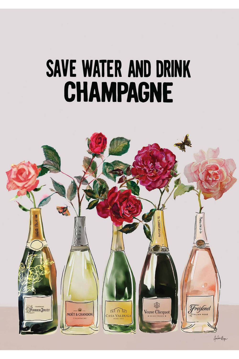Card - Save Water Drink Champagne