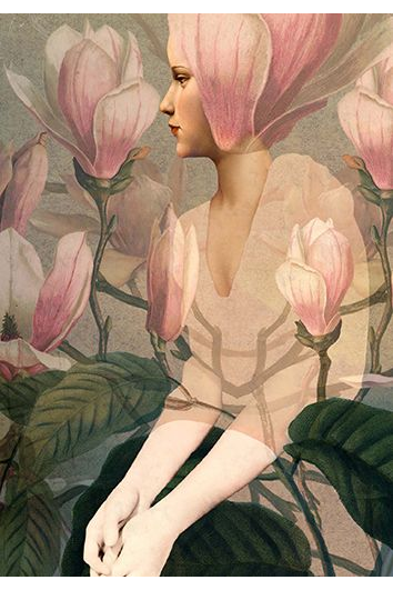 Magnolia Woman greeting card