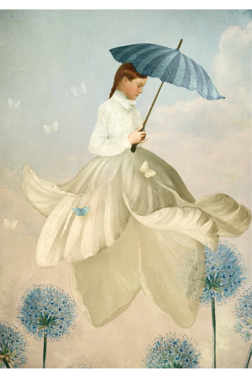 Card - Blue Skies, Blue Blooms
