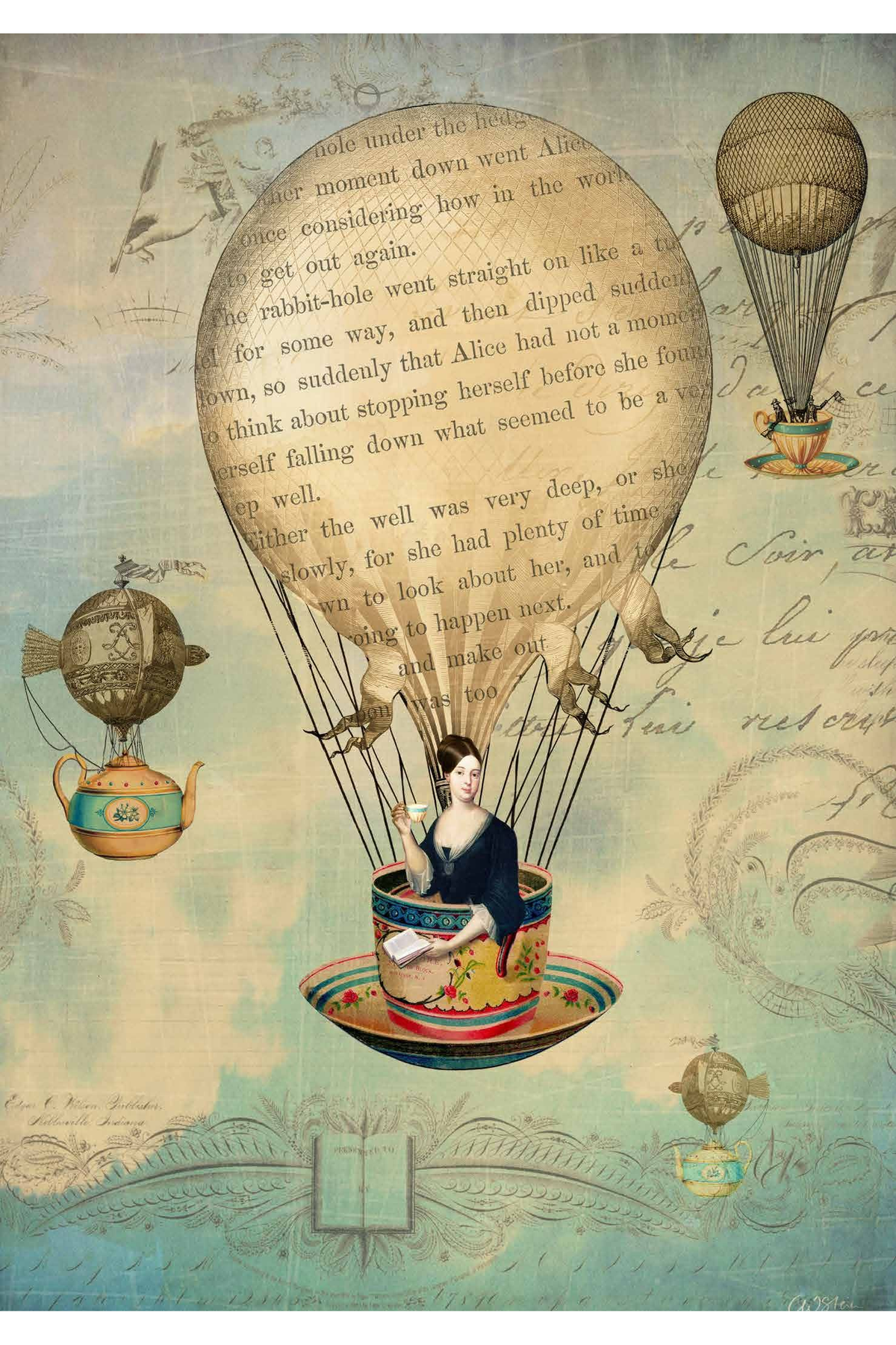 Card - Tea Balloon - complete artwork