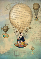 Card - Tea Balloon - original artwork
