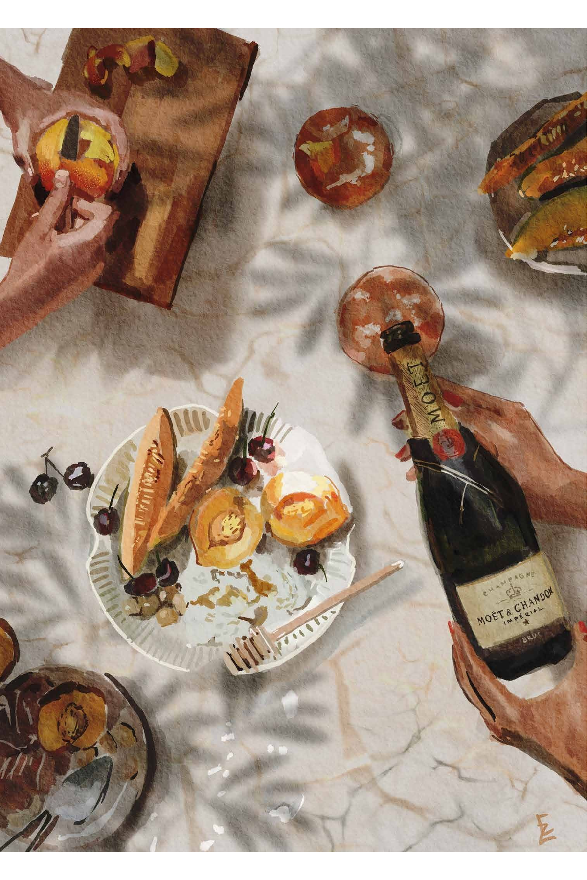 Card - Champagne Brunch - complete artwork