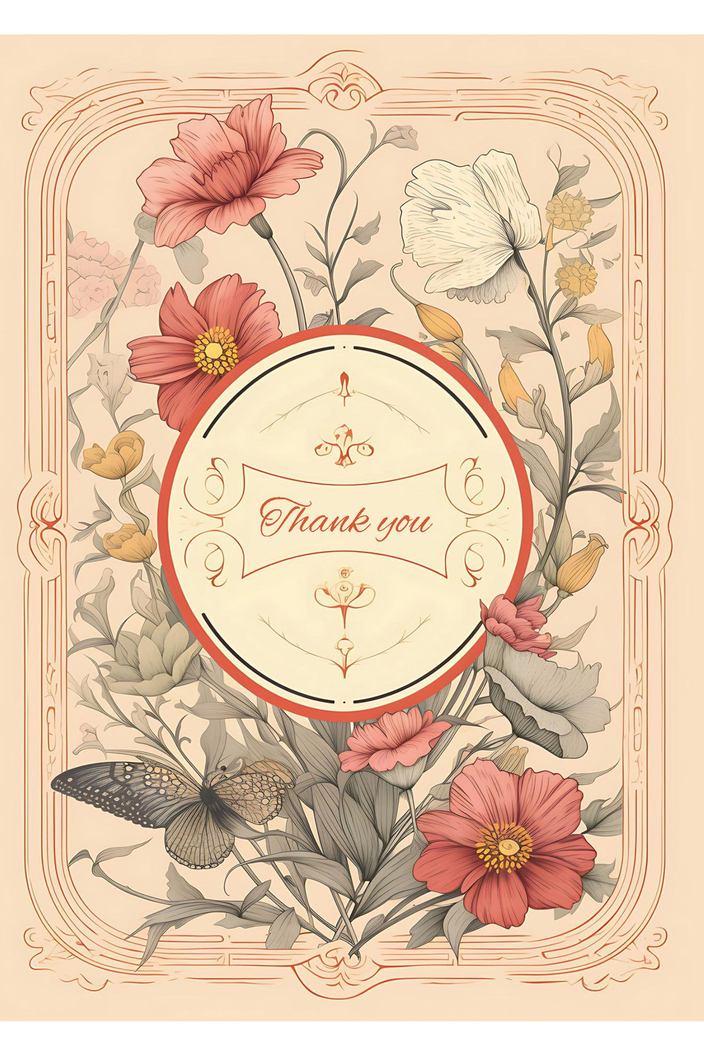 Card - Floral Thank You