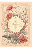 Card - Floral Thank You - complete artwork