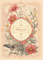 Card - Floral Thank You - original artwork