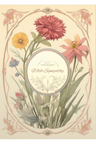 Card - Floral Sympathy - complete artwork