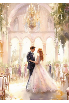 Card - Dancing Bride & Groom - complete artwork