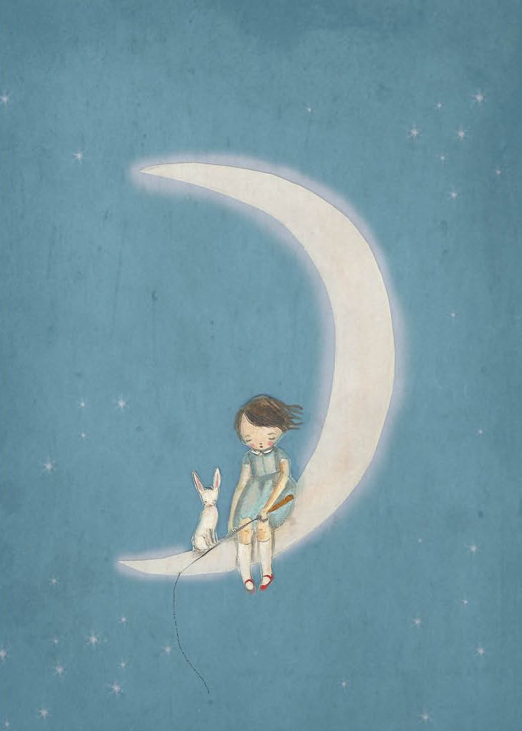 Card - Lunar Catch - original artwork