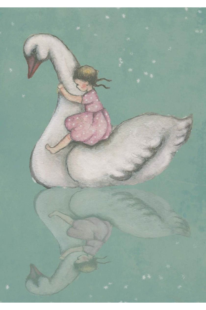 Card - Girl & Swan