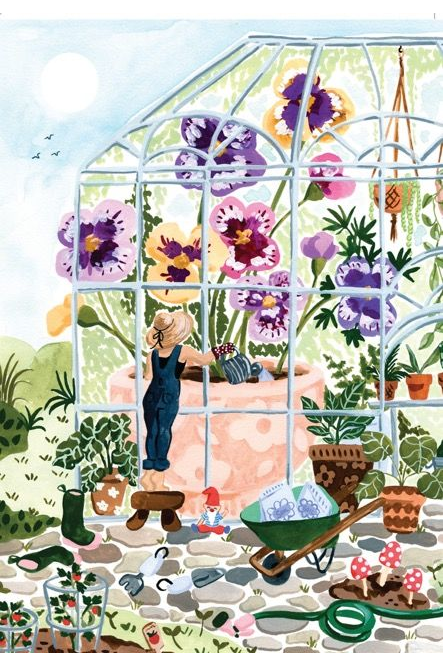 Card - Greenhouse Garden - complete artwork