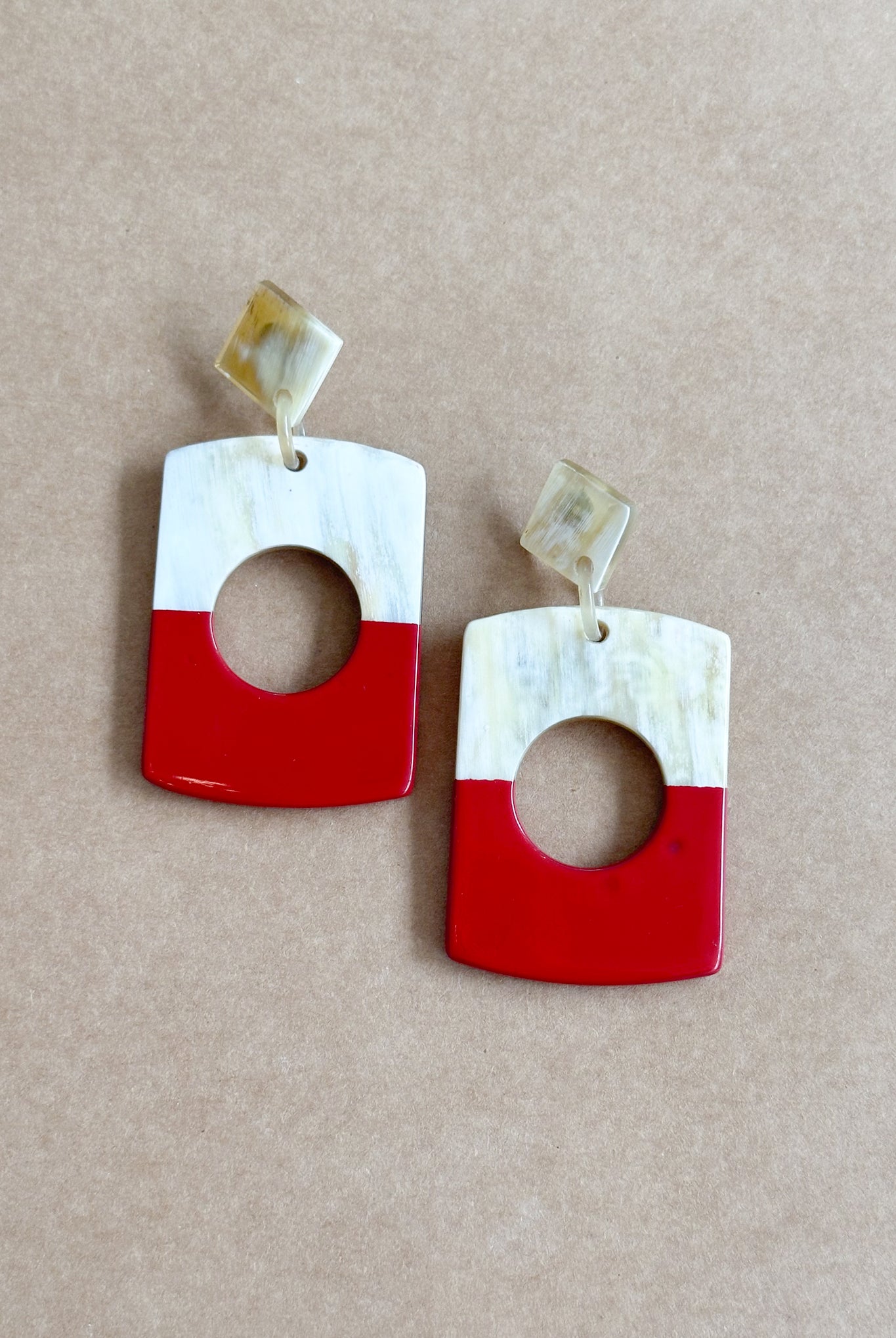 OOH LA LA Red Graphic Earrings - Magpie Style