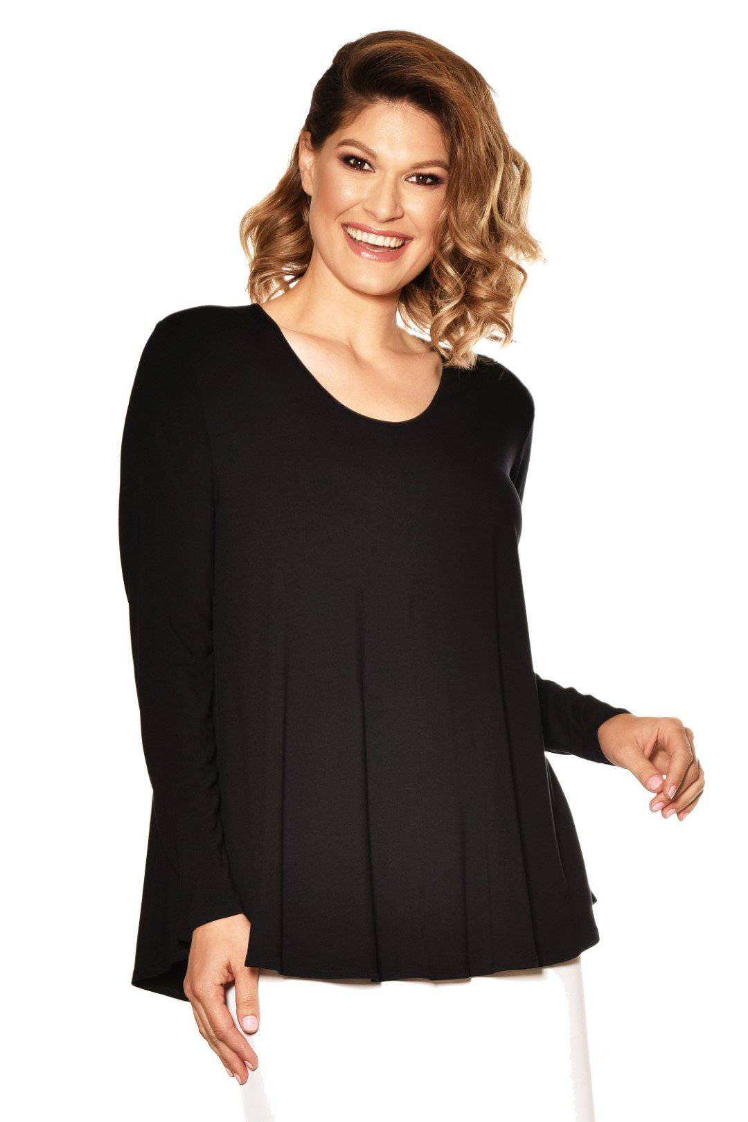 PAULA RYAN ESSENTIALS Scoop Neck Long Sleeve Swing Tunic - MicroModal - Paula Ryan