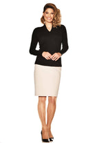 PAULA RYAN ESSENTIALS Easy Fit Long Sleeve High Neck V Top - Merino - Paula Ryan