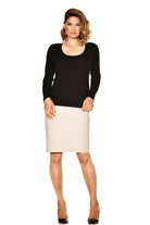 PAULA RYAN ESSENTIALS Easy Fit Long Sleeve Scoop Neck Top - Merino - Paula Ryan