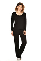 PAULA RYAN ESSENTIALS Easy Fit Long Sleeve Scoop Neck Top - Merino - Paula Ryan