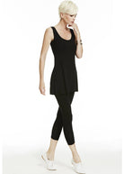 PAULA RYAN ESSENTIALS Slim Fit Side Split Long Singlet - MicroModal - Paula Ryan