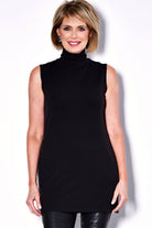 PAULA RYAN Sleeveless Polo Neck Tunic - Merino - Paula Ryan