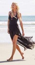 PAULA RYAN Fine Mesh Wrap Palazzo Pants - Paula Ryan