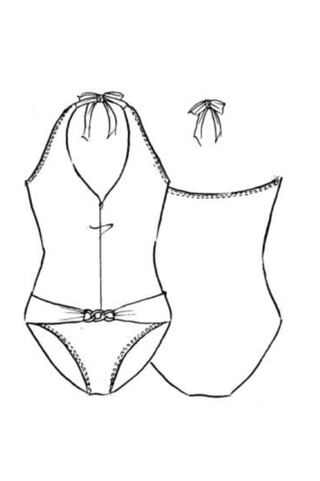 PAULA RYAN Deep V Belted Swimsuit - Paula Ryan