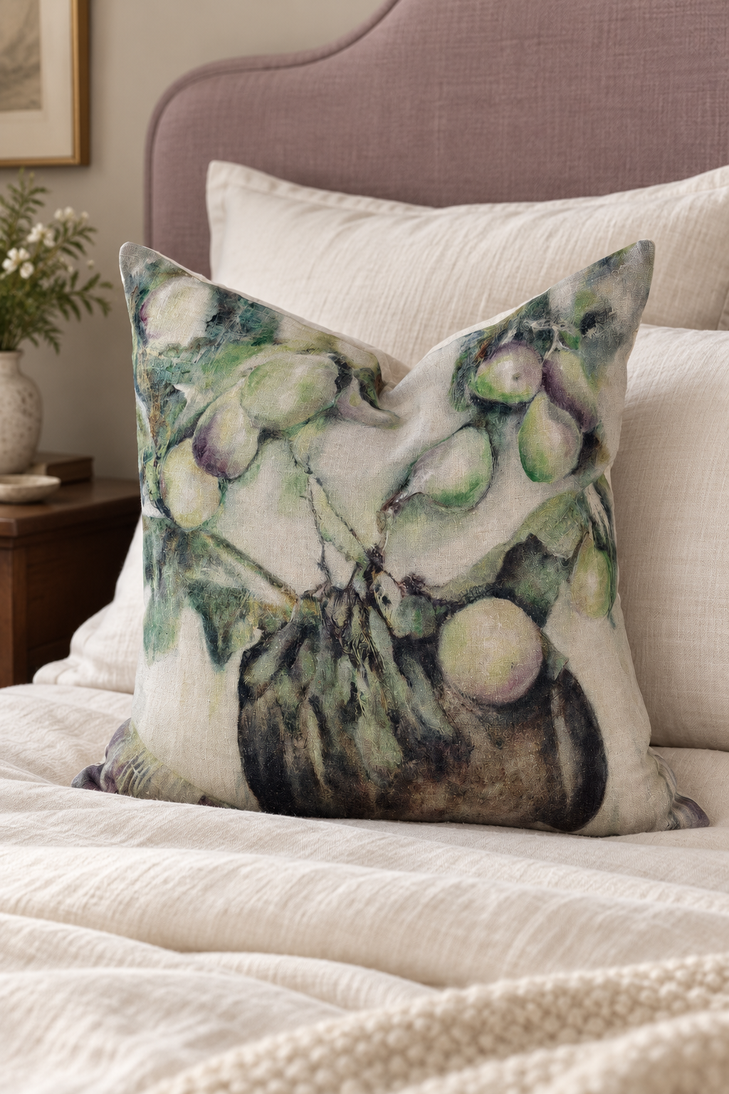 Ivy and Fig Linen Cushion - Magpie Style