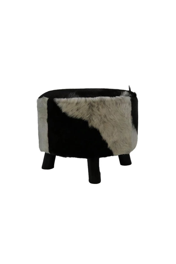 Billie Ottoman - Black & White - Magpie Style