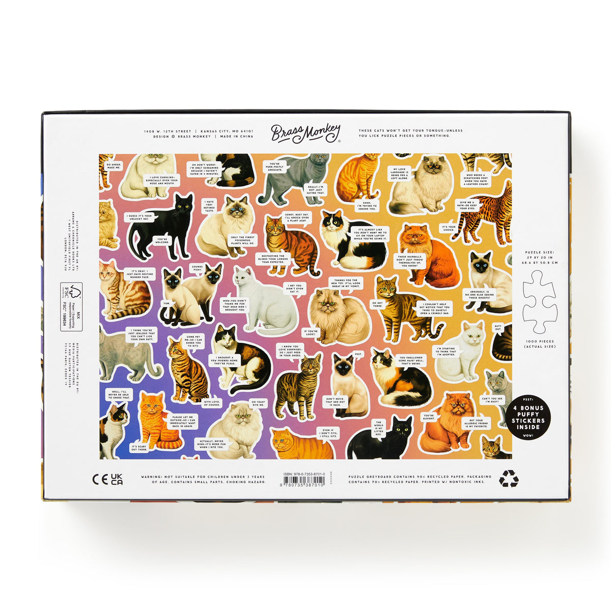 Moody Cats 1000 Piece Puzzle - 9