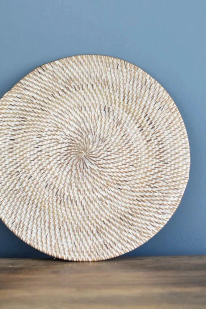 Lombok Placemat 30cm Whitewash - Magpie Style