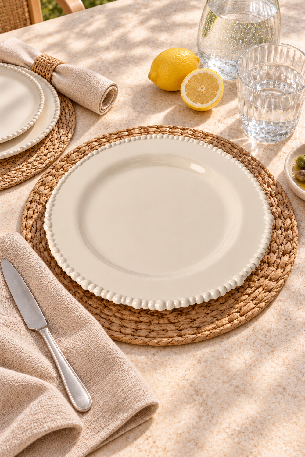 Sand Dinner Plate – Pearl Melamine