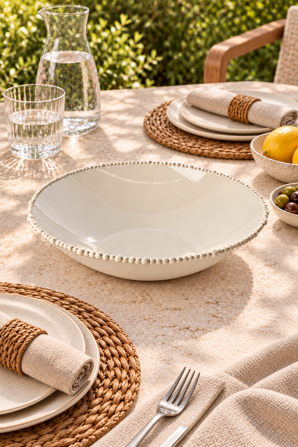 Sand Large Tapered Bowl – Pearl Melamine
