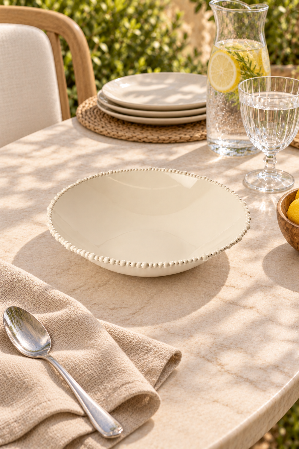 Sand Medium Tapered Bowl – Pearl Melamine