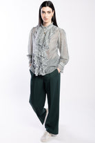 LOUGHLIN Willow Blouse - Green Stripe - Magpie Style