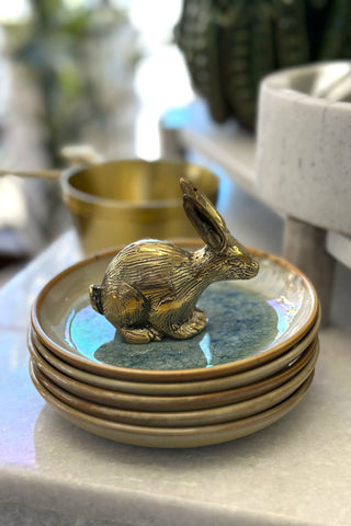 Crouching Brass Rabbit