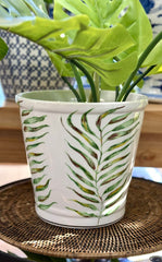 Palm Leaf Crackled Vase Large