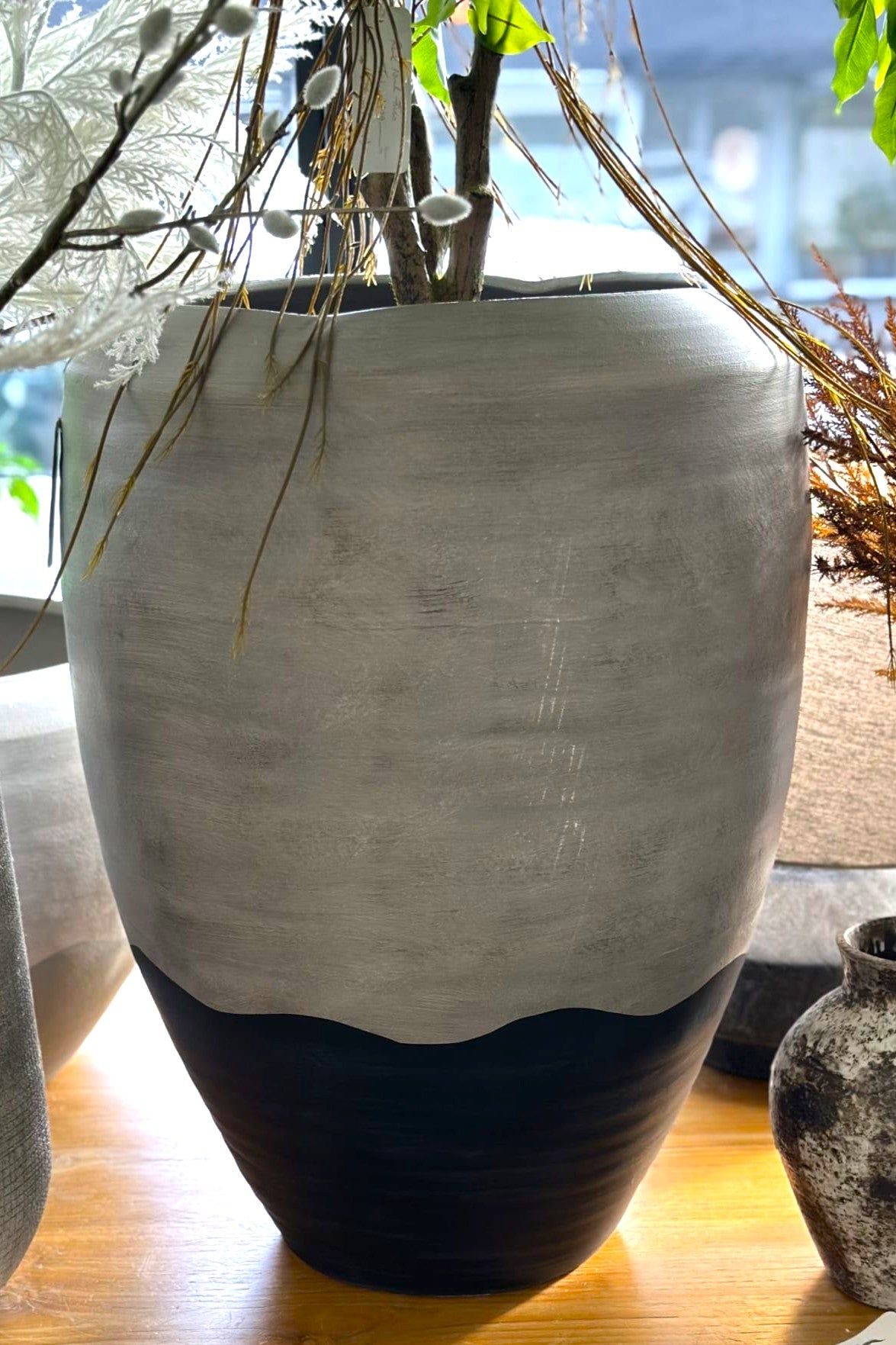 Hudson Pot Large - Navy Blue & Grey - Magpie Style