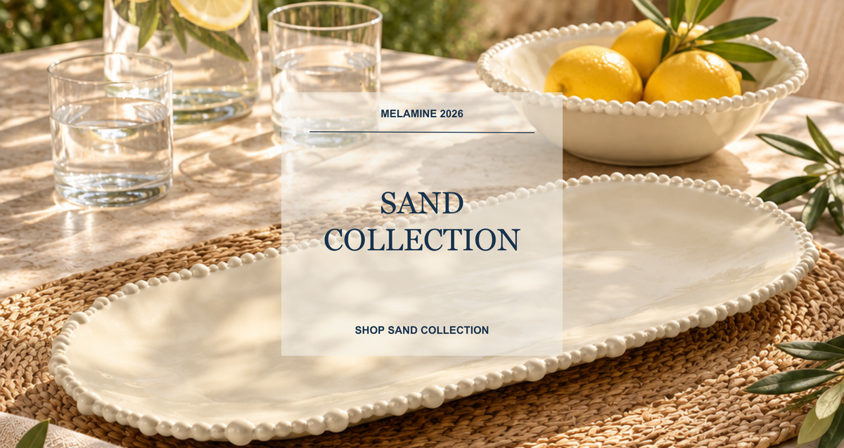 Sand melamine collection. Shop Melamine.