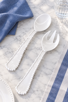 White Funky Salad Servers – Pearl Melamine - Magpie Style