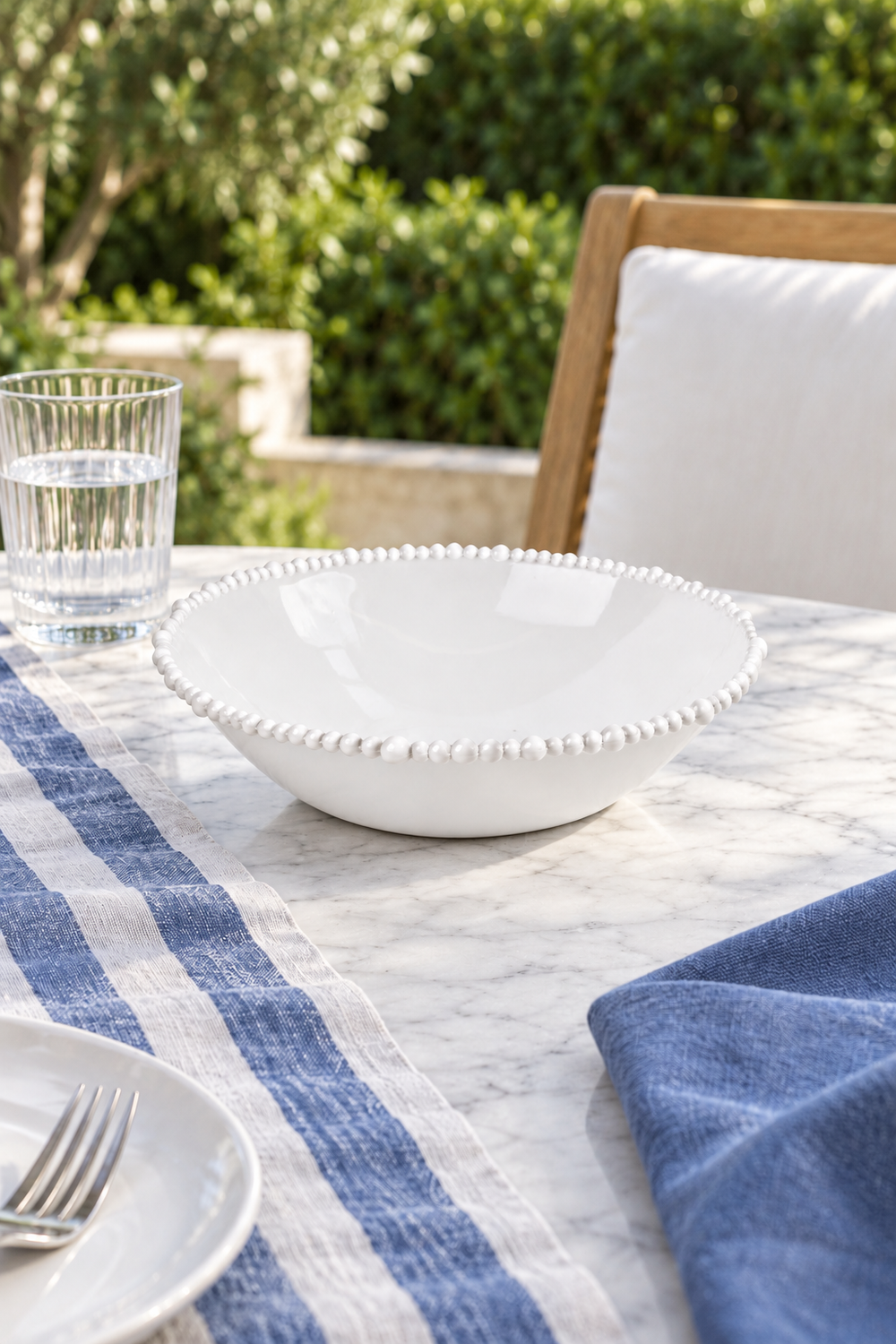 White Medium Tapered Bowl – Pearl Melamine
