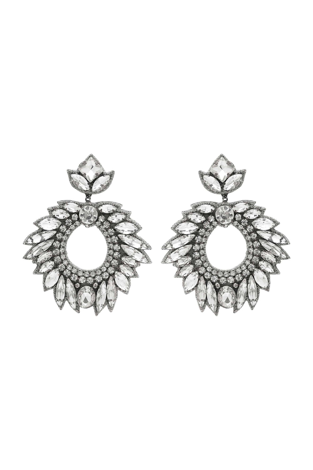 DEEPA GURNANI Chantel Earrings - Silver