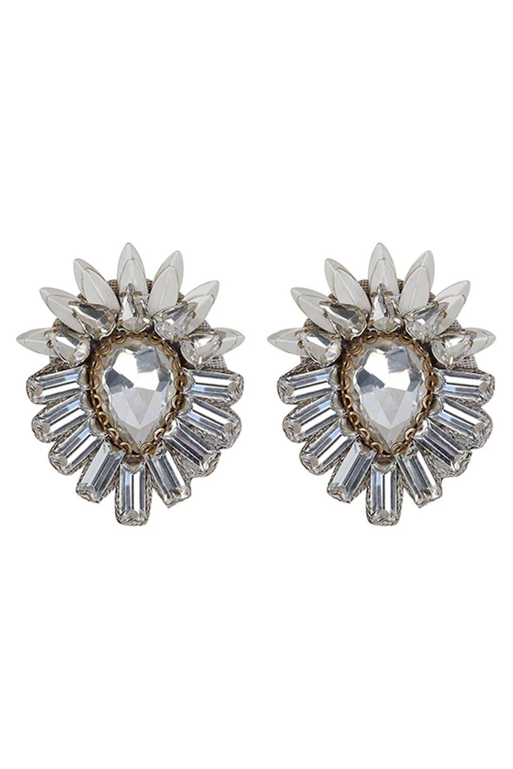 DEEPA GURNANI Aryanna Clip-On Earring - Silver - Magpie Style