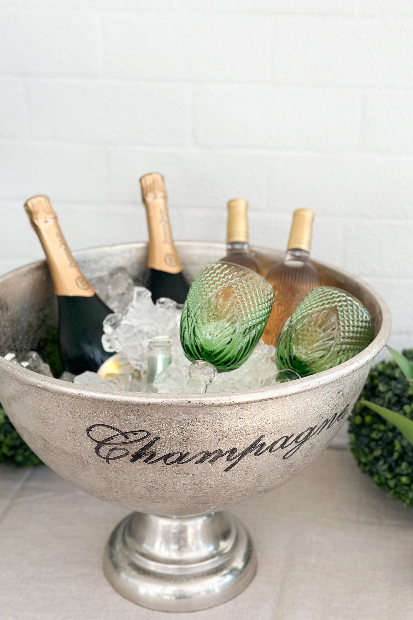 Aluminium XL Champagne Bucket - Raw Silver - Le Forge - [product type] - Magpie Style