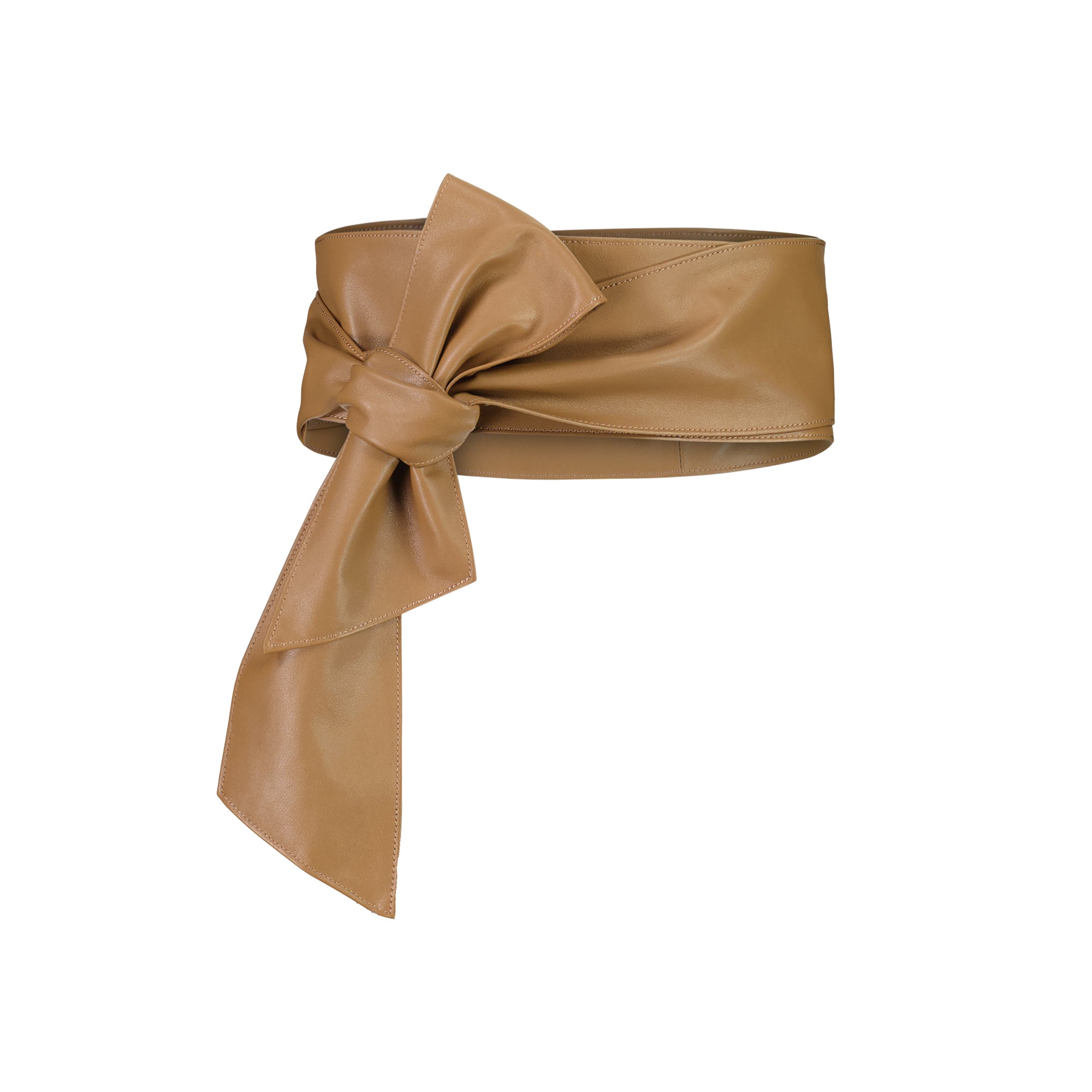 PAULA RYAN Soft Leather Wrap Belt - Tan - Paula Ryan