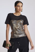 PAULA RYAN Modal Bustier Sequin Top - Black Siesta - Paula Ryan