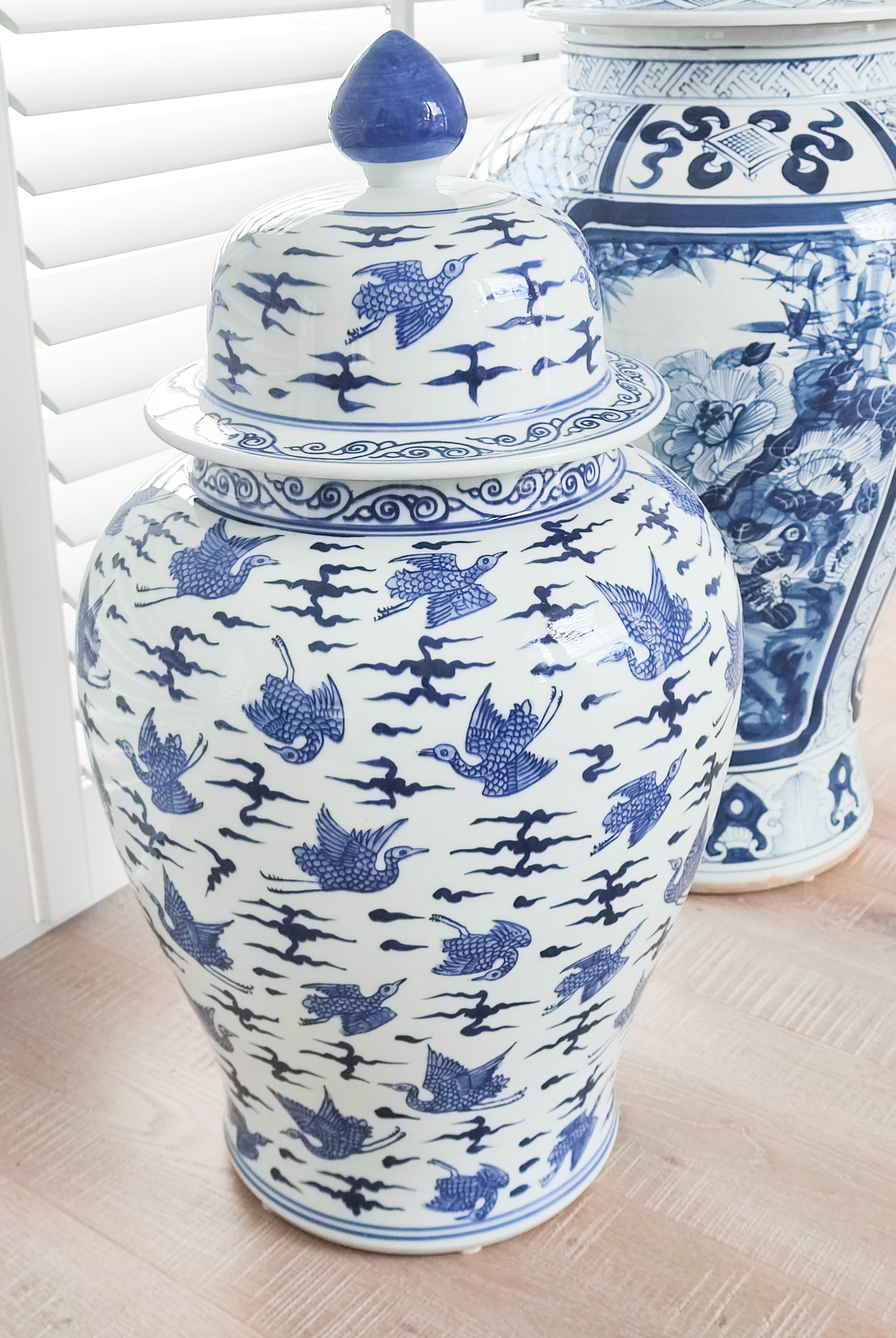 MAGPIE HOME Birds of Paradise Ginger Jar - Extra Large - Magpie Home - [product type] - Magpie Style