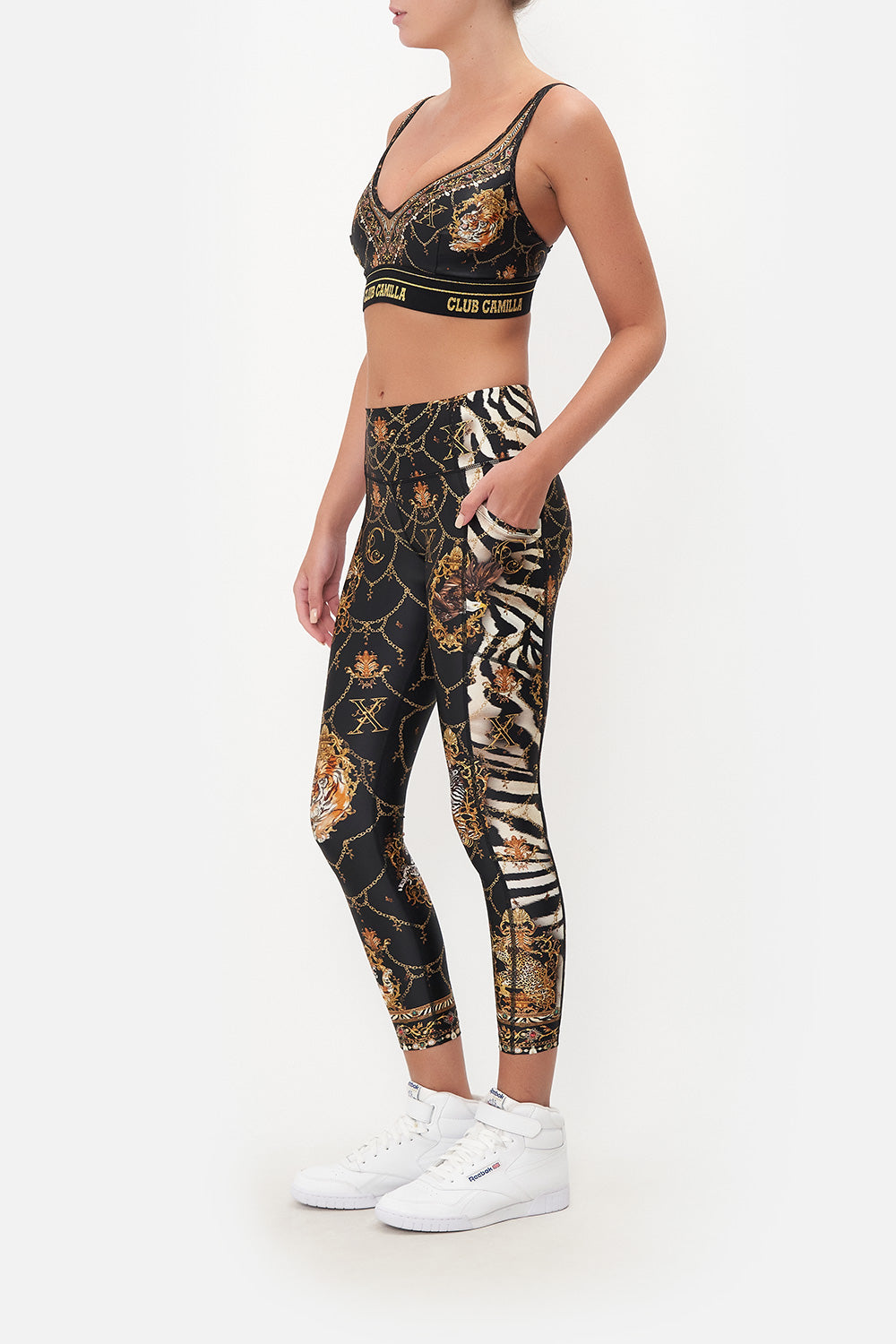 CAMILLA V-Neck Active Crop - Knights of Jaggis Table - CAMILLA - [product type] - Magpie Style