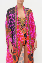 CAMILLA Mid Length Kimono Layer with Collar - Always Change Your Spots - CAMILLA - [product type] - Magpie Style